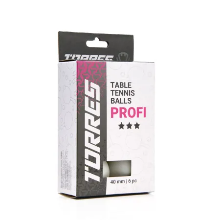 Мяч для наст. тенниса TORRES Profi 3*, TT23012, диам. 40+мм, упак. 6 шт, белый за 338.30 ₽ купить в Петрозаводске