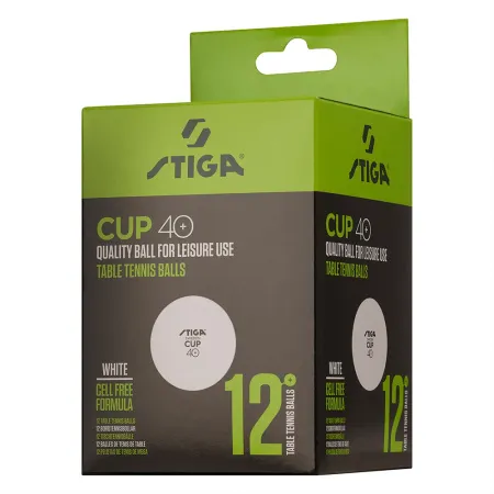 Мяч для наст. тенниса Stiga Cup ABS, 1110-2510-12, диам.40+мм, пластик, упак. 12 шт, белый за 1&nbsp;774.80 ₽ купить в Петрозаводске