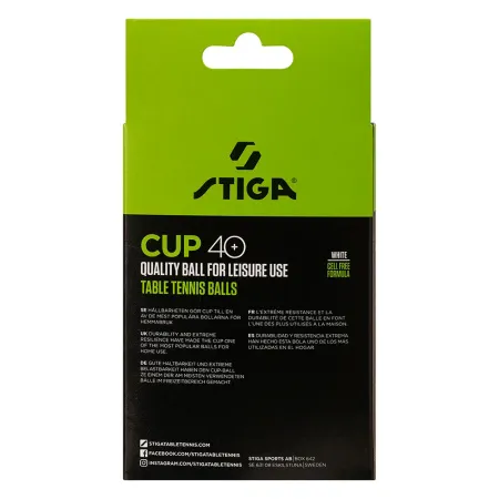 Мяч для наст. тенниса Stiga Cup ABS, 1110-2510-12, диам.40+мм, пластик, упак. 12 шт, белый за 1&nbsp;774.80 ₽ купить в Петрозаводске