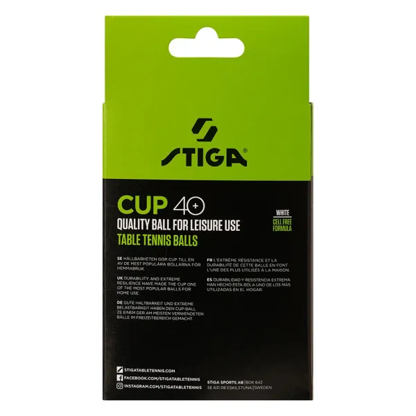 Мяч для наст. тенниса Stiga Cup ABS, 1110-2510-12, диам.40+мм, пластик, упак. 12 шт, белый за 1&nbsp;774.80 ₽ в Петрозаводске