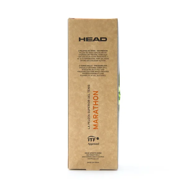 Мяч теннисный HEAD Marathon 3B, 578183, крафт. упак.3шт, без давления, фетр, нат.резина,желтый за 1&nbsp;055.70 ₽ в Петрозаводске