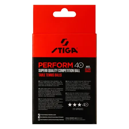 Мяч для наст. тенниса Stiga Perform 3***, 40+, 1113-2110-06, пластик, ITTF Appr., уп.6 шт, бел за 2&nbsp;121.60 ₽ купить в Петрозаводске