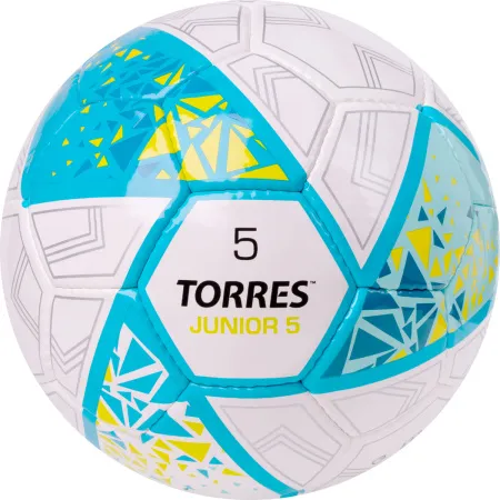 Мяч футб. TORRES Junior-5, F323805, р.5,глянц.ПУ,4 сл,32 п, руч.сш,бел-бирюзовый за 2&nbsp;070.60 ₽ купить в Петрозаводске