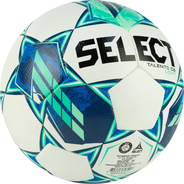 Мяч футб. SELECT Talento DB Light V23, 0775860004, р.5, 32п, ПУ, гибрид.сш, бело-зеленый за 5&nbsp;531.80 ₽ в Петрозаводске