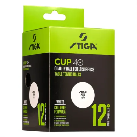 Мяч для наст. тенниса Stiga Cup ABS, 1110-2510-12, диам.40+мм, пластик, упак. 12 шт, белый за 1&nbsp;774.80 ₽ купить в Петрозаводске