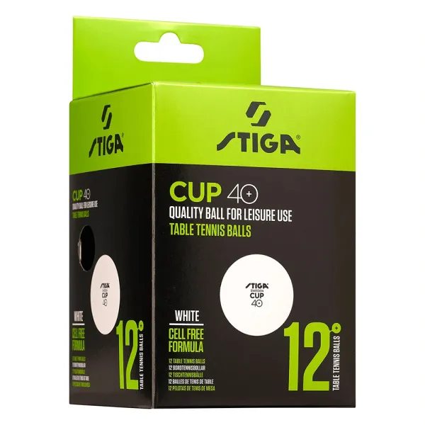 Мяч для наст. тенниса Stiga Cup ABS, 1110-2510-12, диам.40+мм, пластик, упак. 12 шт, белый за 1&nbsp;774.80 ₽ в Петрозаводске