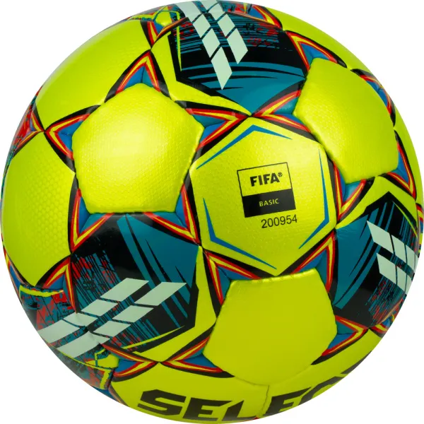 Мяч футзал. SELECT Futsal Mimas, 1053460550, р.4,FIFA Basic, 32 пан, гл.ПУ, руч.сш, жел-сине-красный за 6&nbsp;303.60 ₽ в Петрозаводске