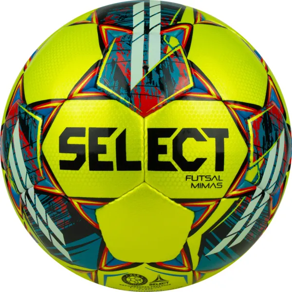 Мяч футзал. SELECT Futsal Mimas, 1053460550, р.4,FIFA Basic, 32 пан, гл.ПУ, руч.сш, жел-сине-красный за 6&nbsp;303.60 ₽ в Петрозаводске
