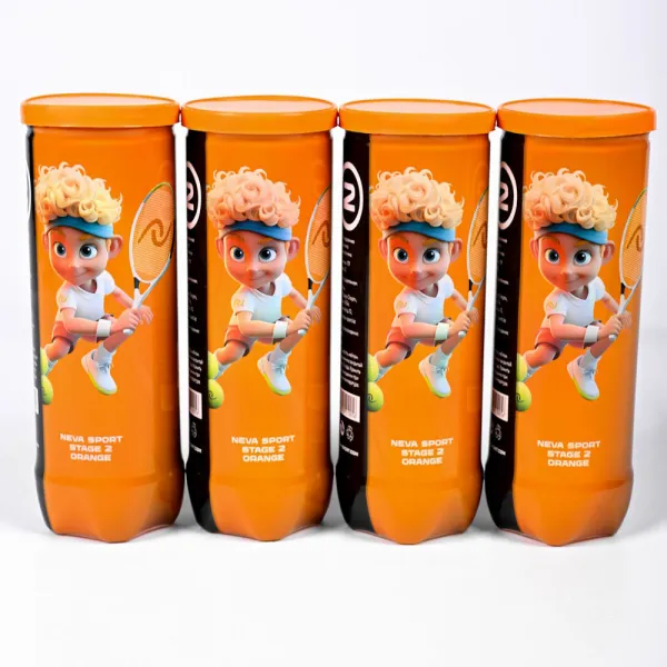 Мяч теннисный детский NS Orange, 5021005, уп.3 шт, резина, шерть, нейлон, желто-оранжевый за 613.70 ₽ в Петрозаводске