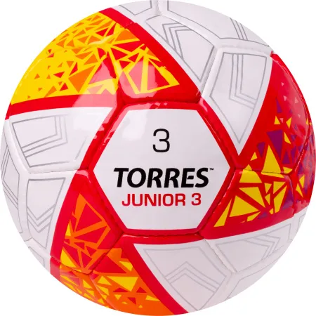 Мяч футб. TORRES Junior-3, F323803, р.3,глянц.ПУ, 4 сл, 32 п,руч.сш,бел-крас-жел за 2&nbsp;070.60 ₽ купить в Петрозаводске