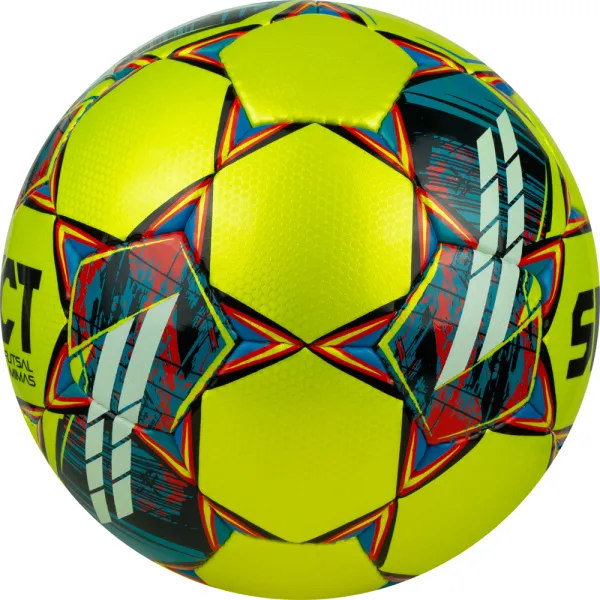 Мяч футзал. SELECT Futsal Mimas, 1053460550, р.4,FIFA Basic, 32 пан, гл.ПУ, руч.сш, жел-сине-красный за 6&nbsp;303.60 ₽ в Петрозаводске