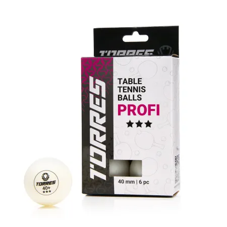 Мяч для наст. тенниса TORRES Profi 3*, TT23012, диам. 40+мм, упак. 6 шт, белый за 338.30 ₽ купить в Петрозаводске