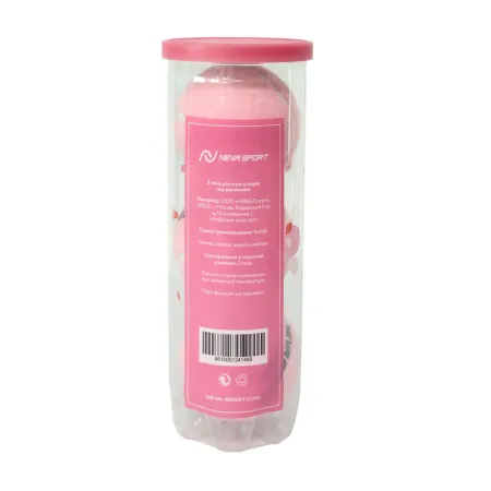 Мяч для падела NS Sakura, UAA2, уп.3 шт, сукно, нат.резина, розовый за 824.50 ₽ купить в Петрозаводске