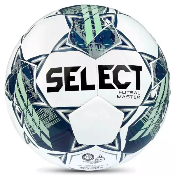 Мяч футзал. SELECT Futsal Master Shiny V22, 1043460004, р.4, Basic,32п, гл.ПУ, руч.сш,бел-син-зел за 7&nbsp;539.50 ₽ в Петрозаводске