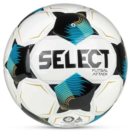 Мяч футзал. SELECT Futsal Attack V26, 1073471009, р.4, 32п, ПУ, руч.сш, бело-сине-черный за 5&nbsp;295.50 ₽ купить в Петрозаводске