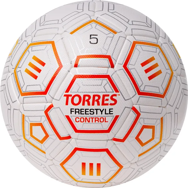 Мяч футб. TORRES Freestyle Control, F3231765, р.5, 32 п.,PU-Microfi, термосшив., бело-оран-сереб за 3&nbsp;464.60 ₽ в Петрозаводске
