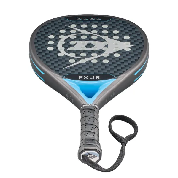Ракетка для падела Dunlop FX Jr, 10370738, для юниоров, гибрид, графит, черно-голубой за 11&nbsp;019.40 ₽ в Петрозаводске