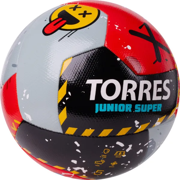 Мяч футб. TORRES Junior-5 Super, F323305, р.5, ПУ,4сл,12 п,гибрид.сш,крас-чёрн-сер за 2&nbsp;272.90 ₽ в Петрозаводске