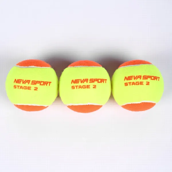 Мяч теннисный детский NS Orange, 5021005, уп.3 шт, резина, шерть, нейлон, желто-оранжевый за 613.70 ₽ в Петрозаводске