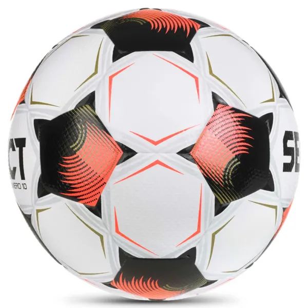 Мяч футб. SELECT Numero 10 V26, 0574071002, р.4, FIFA Basic, 32п, ПУ, гибр.сш, бело-черно-оранжевый за 8&nbsp;404.80 ₽ в Петрозаводске